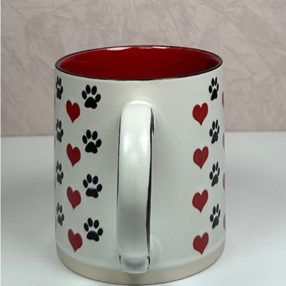 Spectrum Designz Dog Mom Heart and Paw Print Mug - Red and Black - Picture 9 of 14